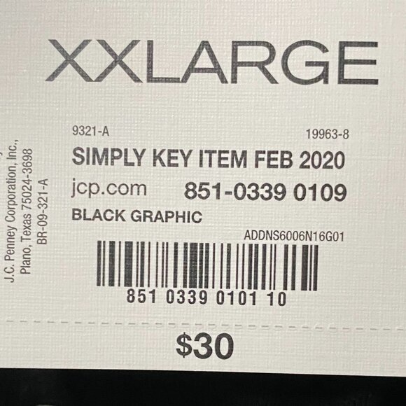 NWT - Liz Claiborne 3/4 length sleeve, black "Love" tunic, size XXL - Picture 12 of 12